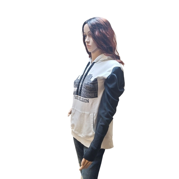 True Religion Black and White Women's Hoodie - Picture 2 of 4